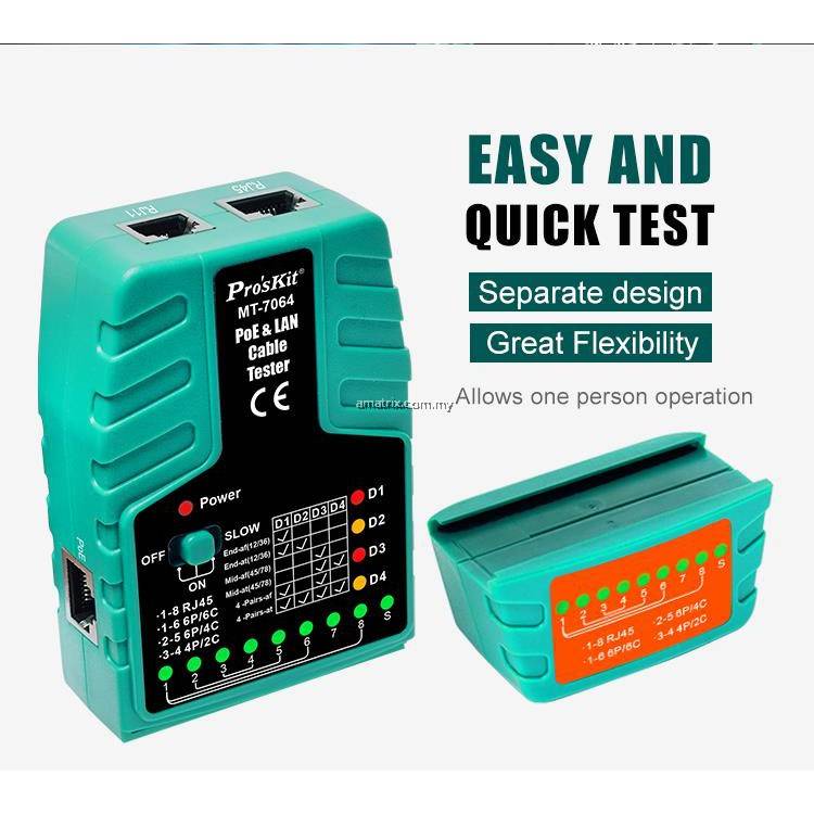 Pro'sKit mt7064 PoE & LAN Cable Tester