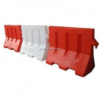 PLASTIC SAFETY ROAD BARRIER 1M X 0.45M X 0.8M ( L X W X H)