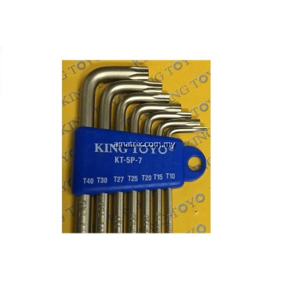 King Toyo KT-5P-7 7 Pcs 5 Point Star Key Wrench